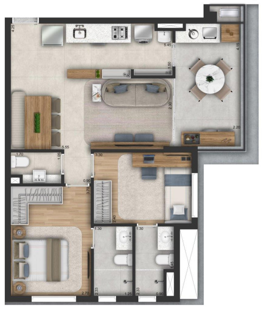 Apartamento à venda com 67m², 2 quartos com vaga - 16