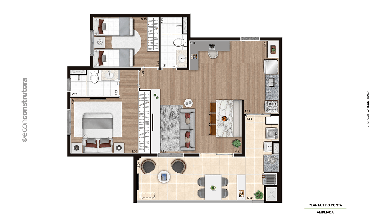 Apartamento à venda com 76m², 2 quartos com vaga - 18