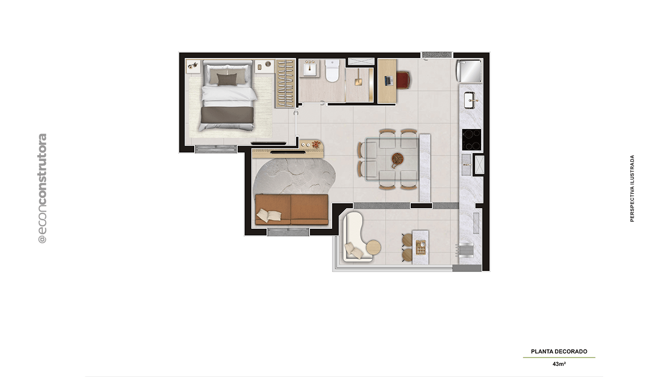 Apartamento à venda com 43m², 1 quarto com vaga - 18