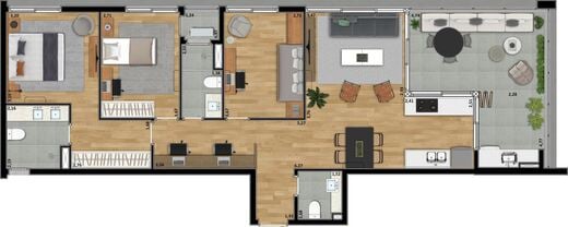 Apartamento à venda com 116m², 3 quartos com vaga - 12