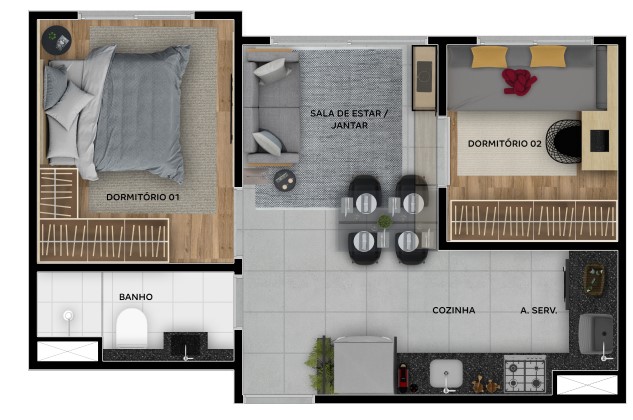 Apartamento à venda com 31m², 2 quartos sem vaga - 17