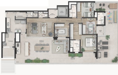 Apartamento à venda com 179m², 4 quartos com vaga - 17
