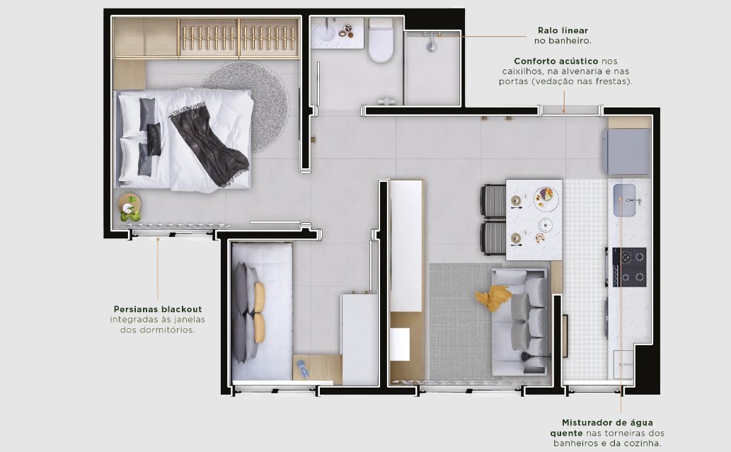 Apartamento à venda com 44m², 2 quartos com vaga - 19