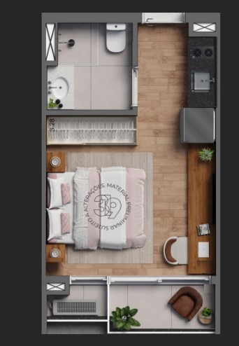 Studio à venda com 23m², 0 quartos sem vaga - 16