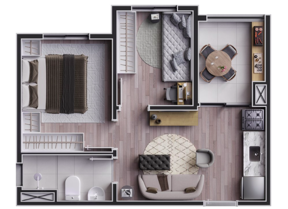 Apartamento à venda com 32m², 2 quartos sem vaga - 23