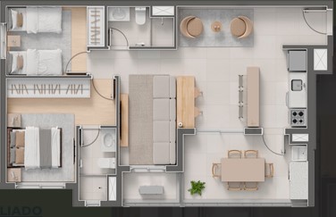 Apartamento à venda com 74m², 3 quartos com vaga - 26