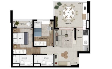 Apartamento à venda com 65m², 2 quartos com vaga - 24