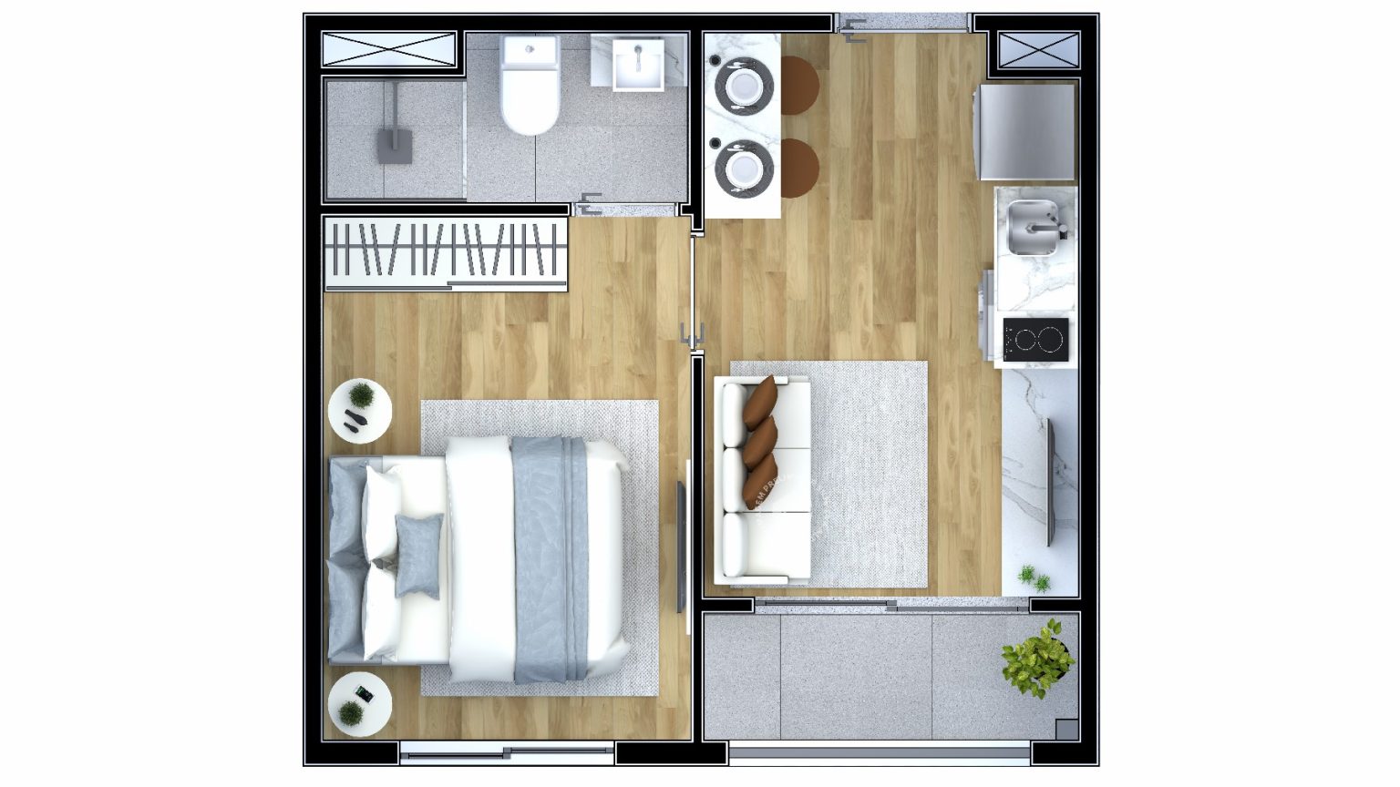 Apartamento à venda com 25m², 1 quarto sem vaga - 20