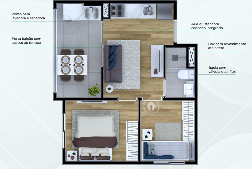 Apartamento à venda com 35m², 2 quartos sem vaga - 20