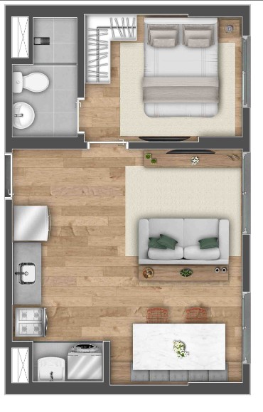 Apartamento à venda com 34m², 1 quarto sem vaga - 19