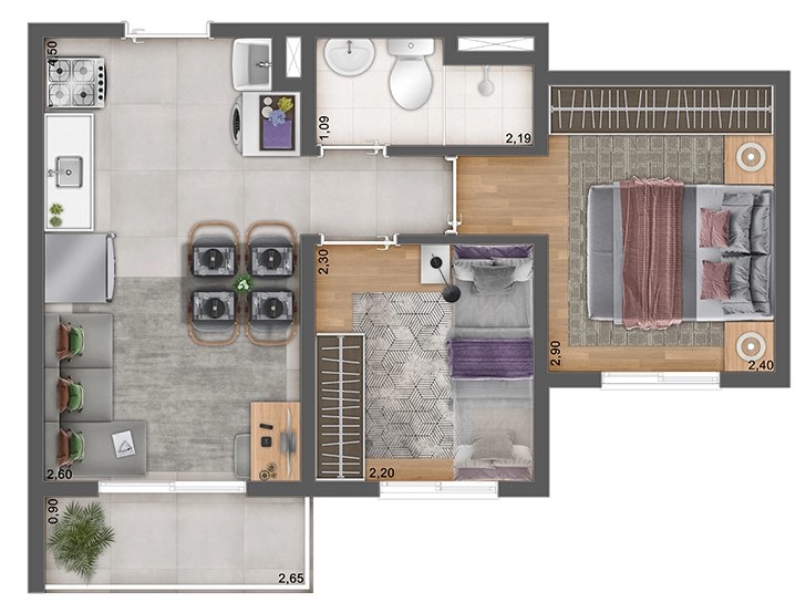 Apartamento à venda com 35m², 2 quartos com vaga - 19