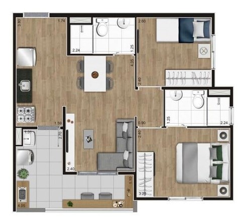 Apartamento à venda com 50m², 2 quartos com vaga - 27