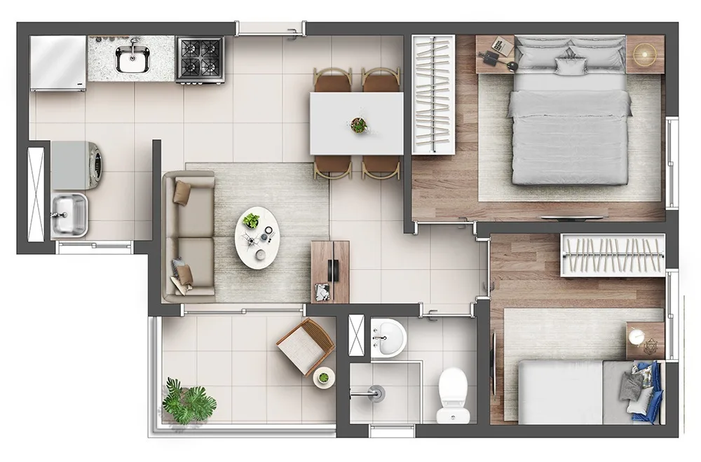 Apartamento à venda com 39m², 2 quartos sem vaga - 19