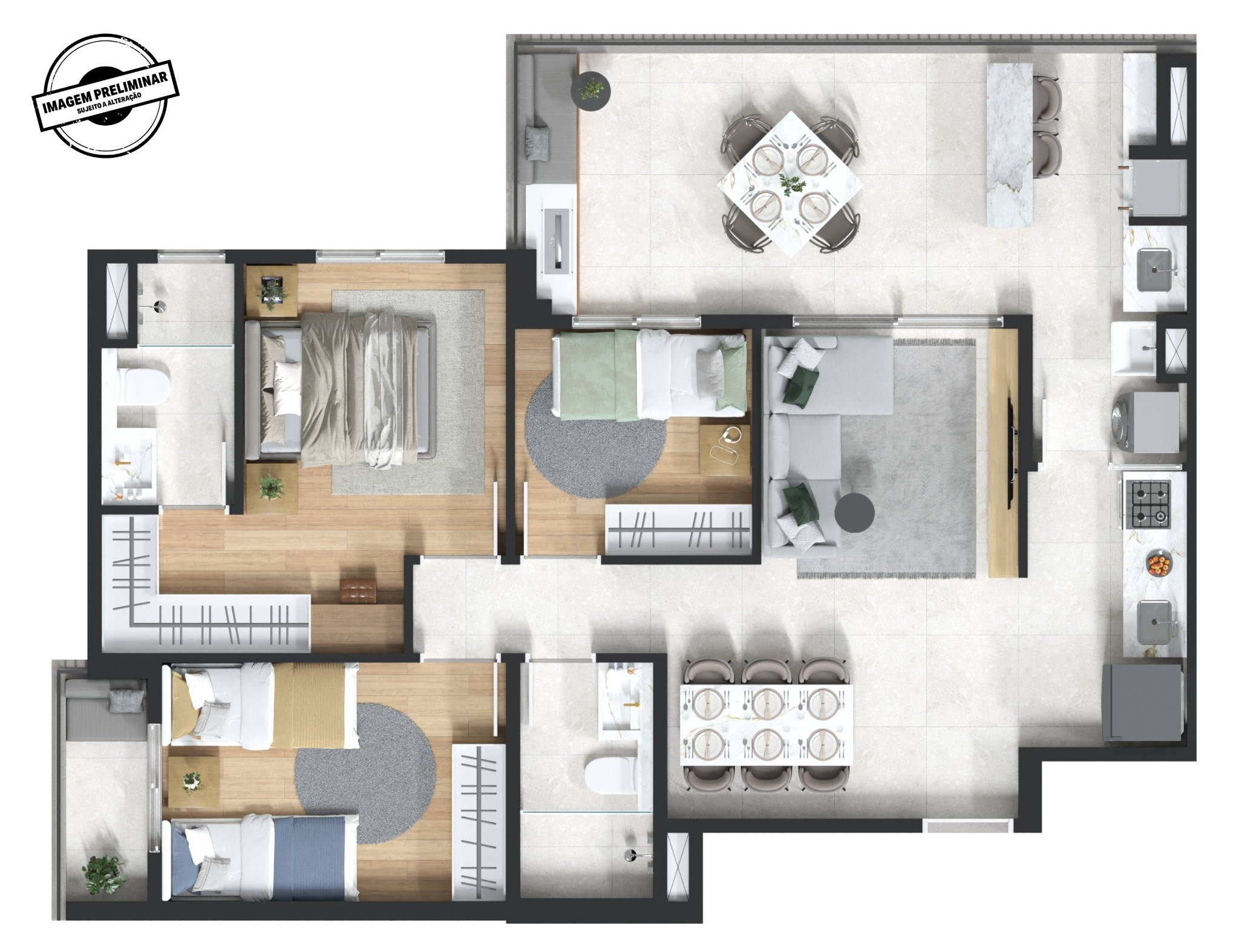 Apartamento à venda com 82m², 3 quartos com vaga - 11