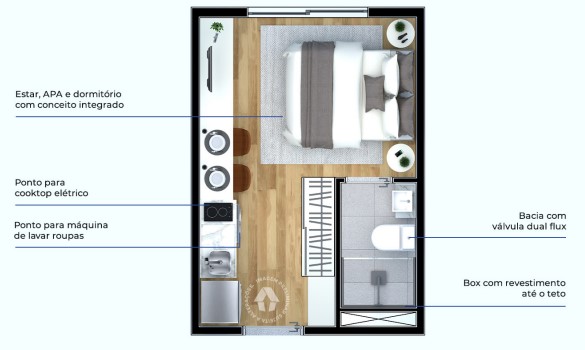 Studio à venda com 17m², 0 quartos sem vaga - 33