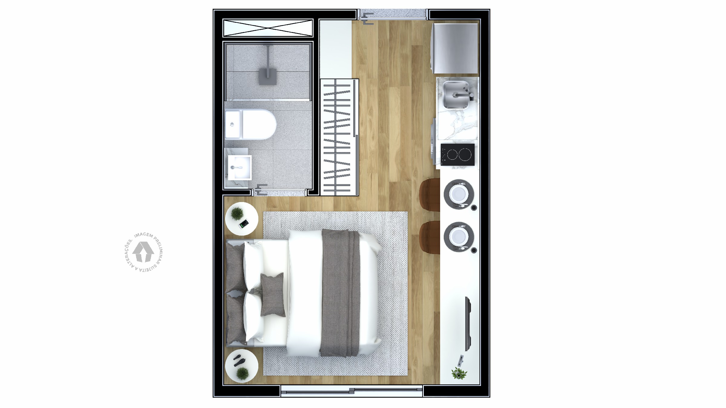 Studio à venda com 17m², 0 quartos sem vaga - 34