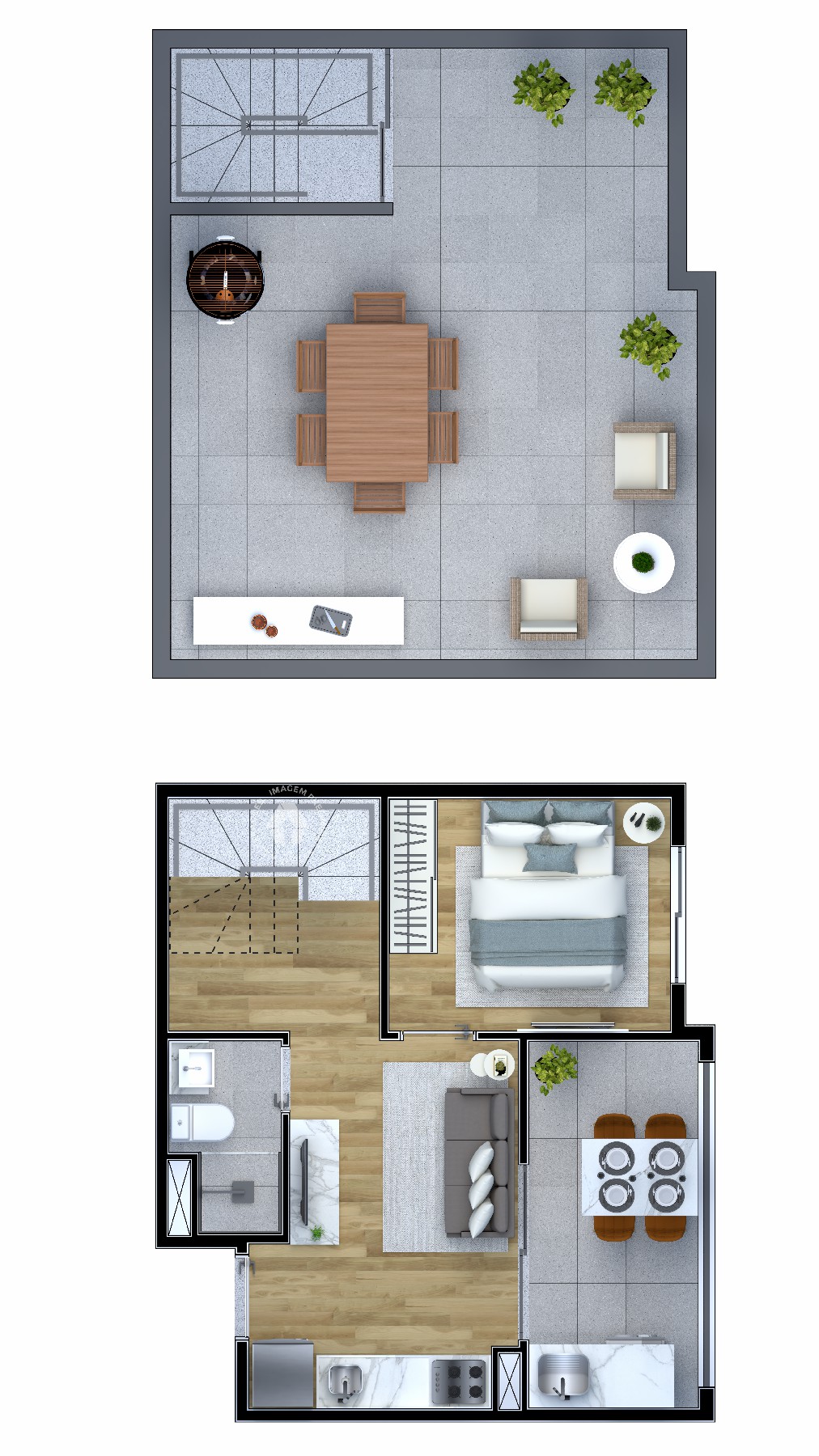 Apartamento à venda com 59m², 1 quarto sem vaga - 34