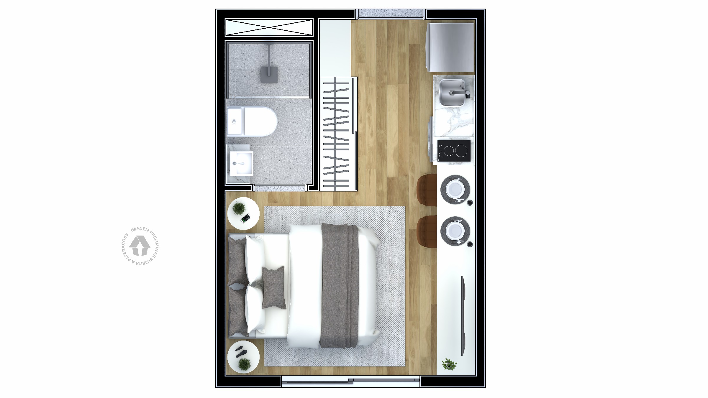 Apartamento à venda com 17m², 0 quartos sem vaga - 24