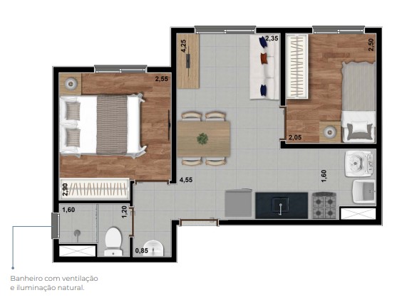 Apartamento à venda com 33m², 2 quartos sem vaga - 21