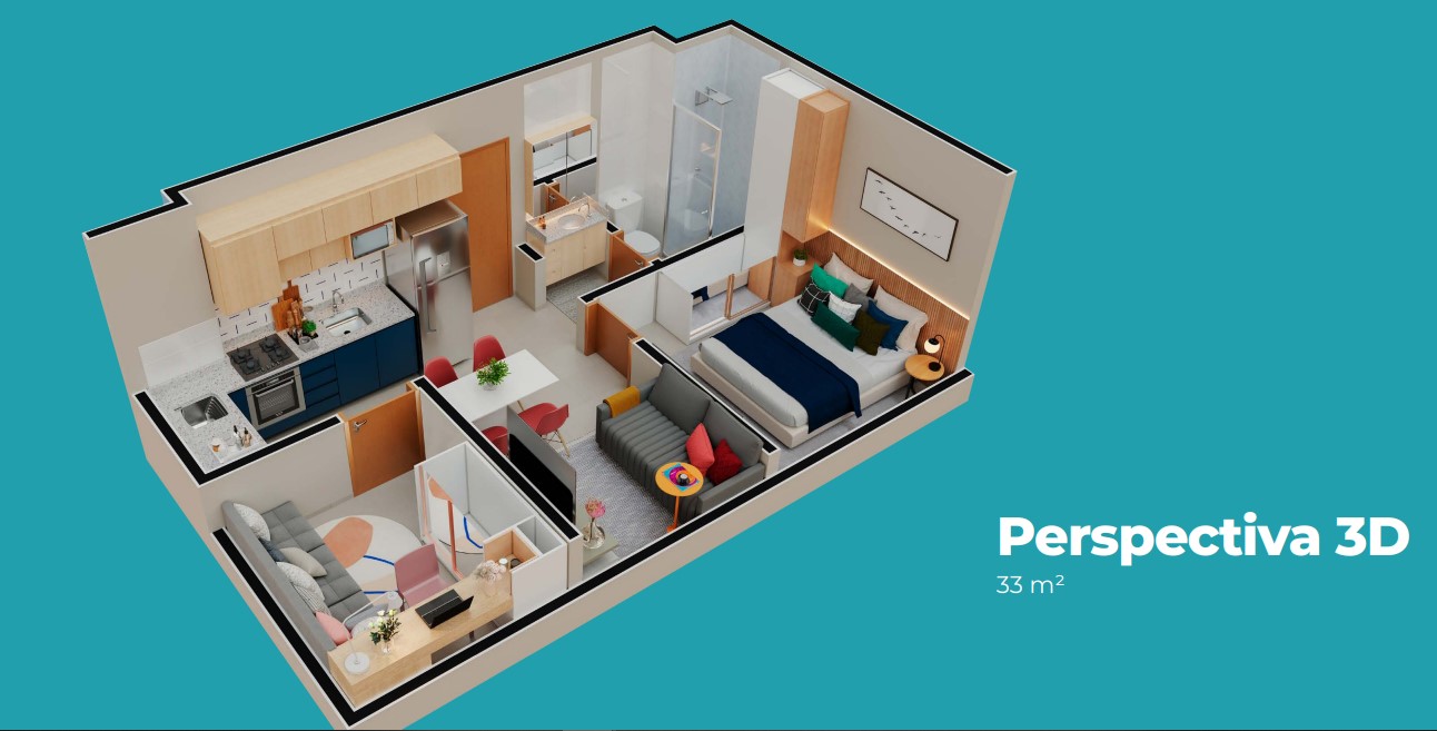 Apartamento à venda com 33m², 2 quartos sem vaga - 22