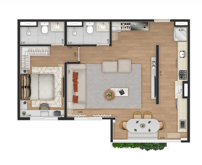 Apartamento à venda com 60m², 2 quartos com vaga - 26