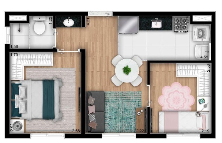 Apartamento à venda com 33m², 2 quartos sem vaga - 9