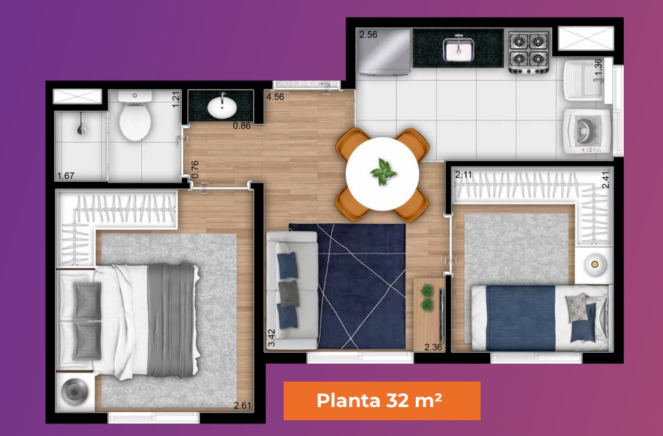 Apartamento à venda com 32m², 2 quartos com vaga - 11