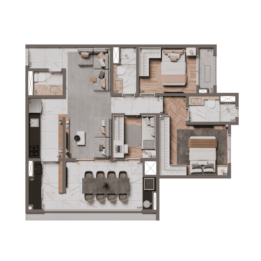 Apartamento à venda com 84m², 3 quartos com vaga - 13