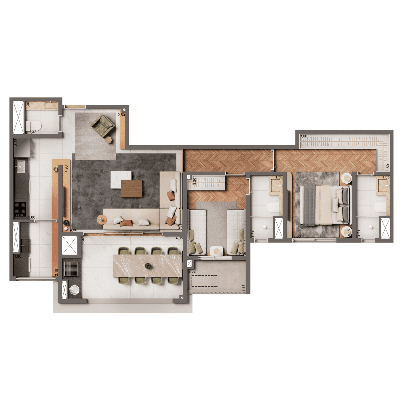 Apartamento à venda com 87m², 2 quartos com vaga - 15