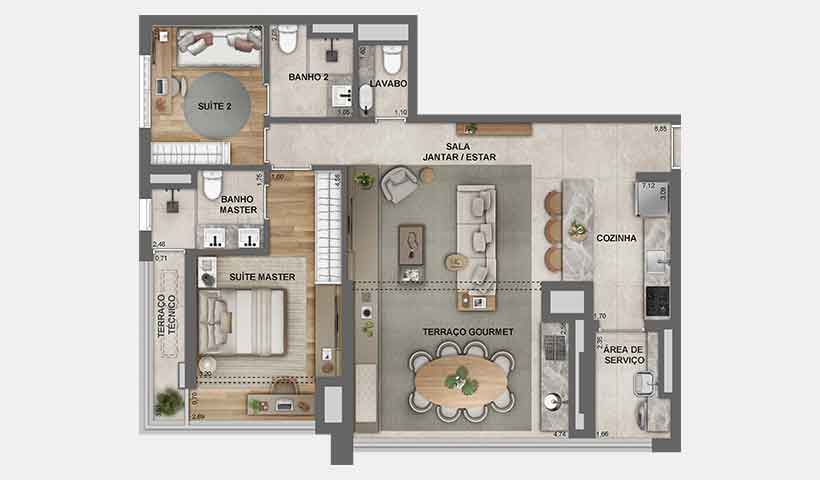 Apartamento à venda com 101m², 2 quartos com vaga - 22