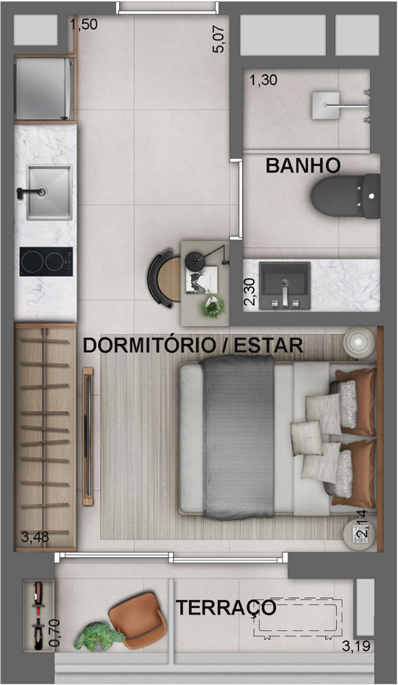 Apartamento à venda com 25m², 0 quartos sem vaga - 10