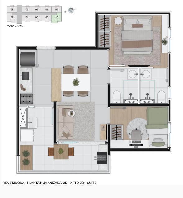 Apartamento à venda com 47m², 2 quartos com vaga - 13