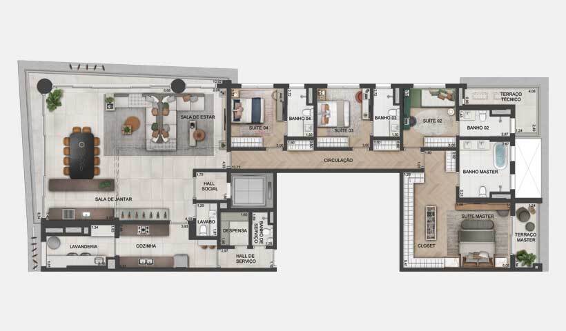 Apartamento à venda com 261m², 3 quartos com vaga - 20