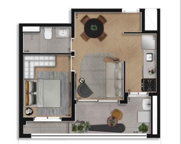 Apartamento à venda com 44m², 1 quarto com vaga - 27