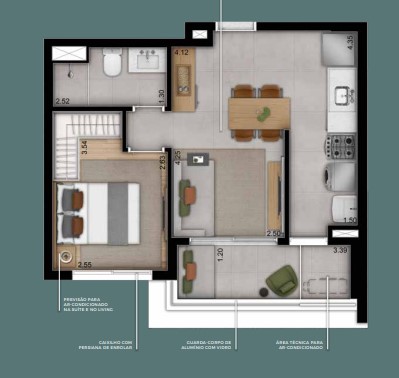 Apartamento à venda com 41m², 1 quarto com vaga - 14