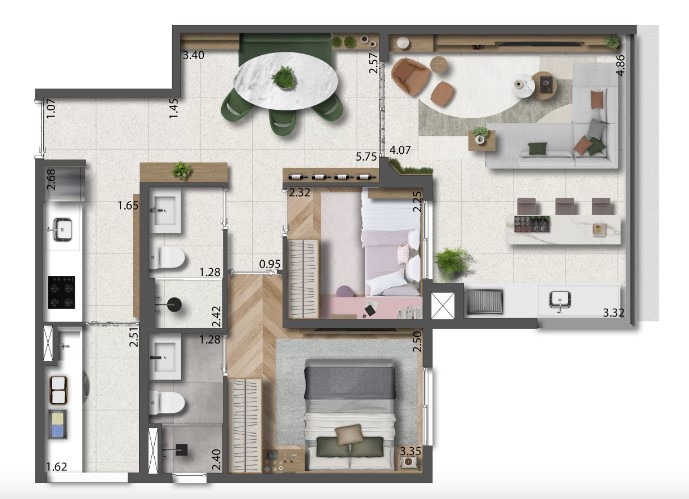 Apartamento à venda com 67m², 2 quartos com vaga - 20