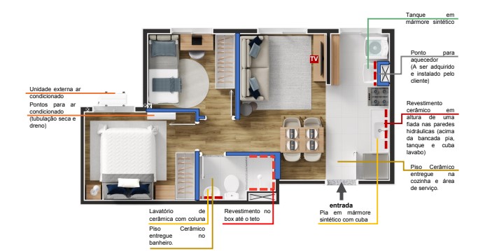Apartamento à venda com 35m², 2 quartos sem vaga - 15