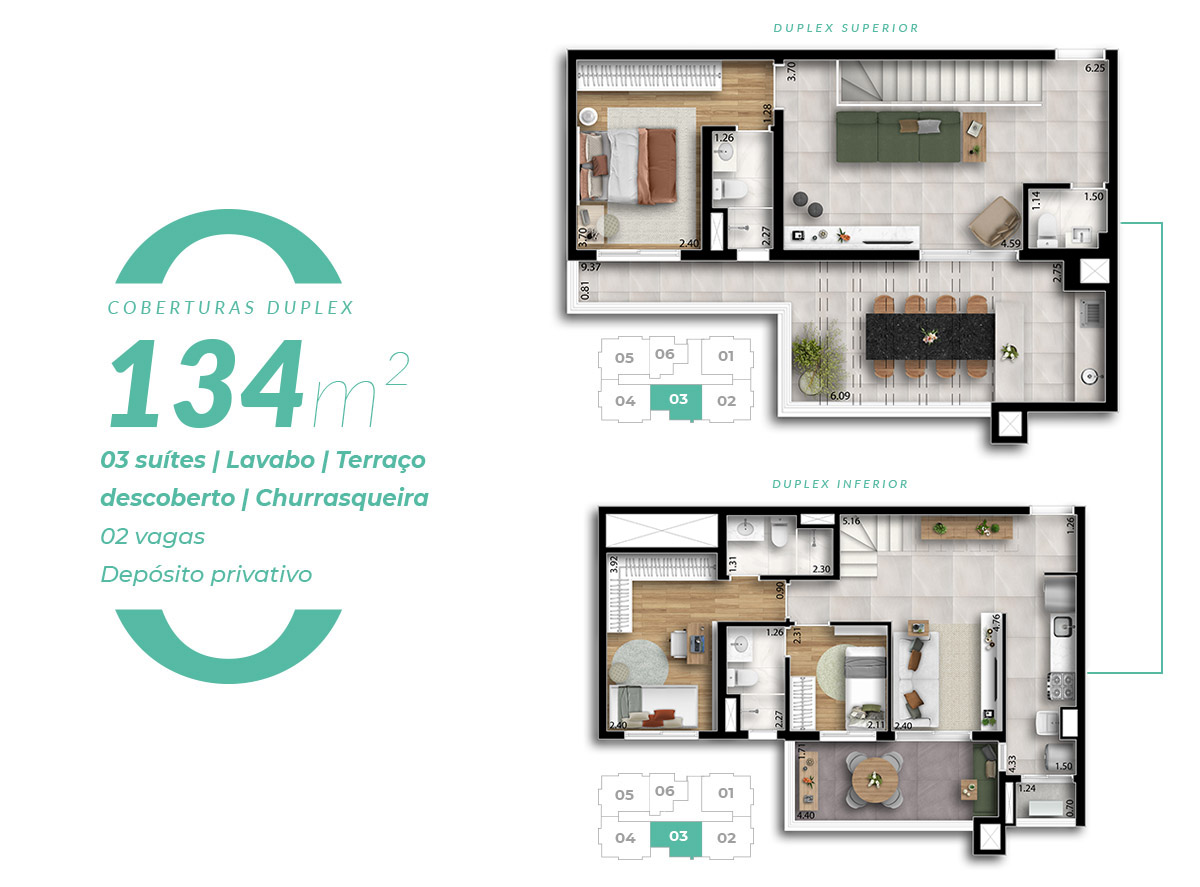 Apartamento à venda com 133m², 3 quartos com vaga - 30