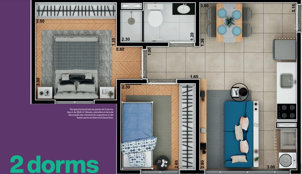 Apartamento à venda com 38m², 2 quartos com vaga - 12