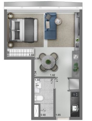 Studio à venda com 32m², 0 quartos com vaga - 8