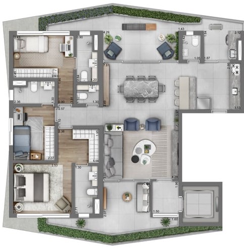 Apartamento à venda com 143m², 3 quartos com vaga - 8