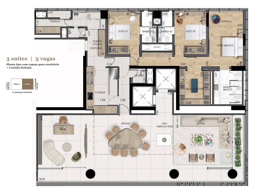 Apartamento à venda com 232m², 3 quartos com vaga - 47