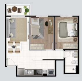 Apartamento à venda com 50m², 2 quartos com vaga - 21