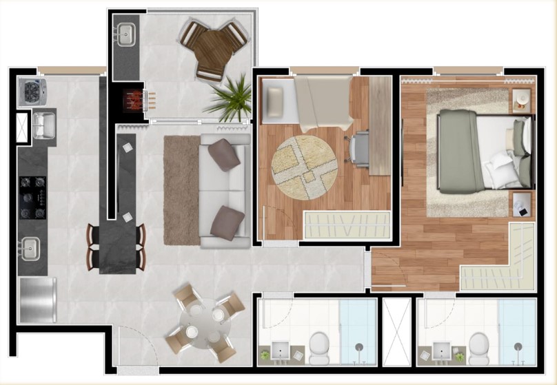 Apartamento à venda com 68m², 2 quartos com vaga - 31