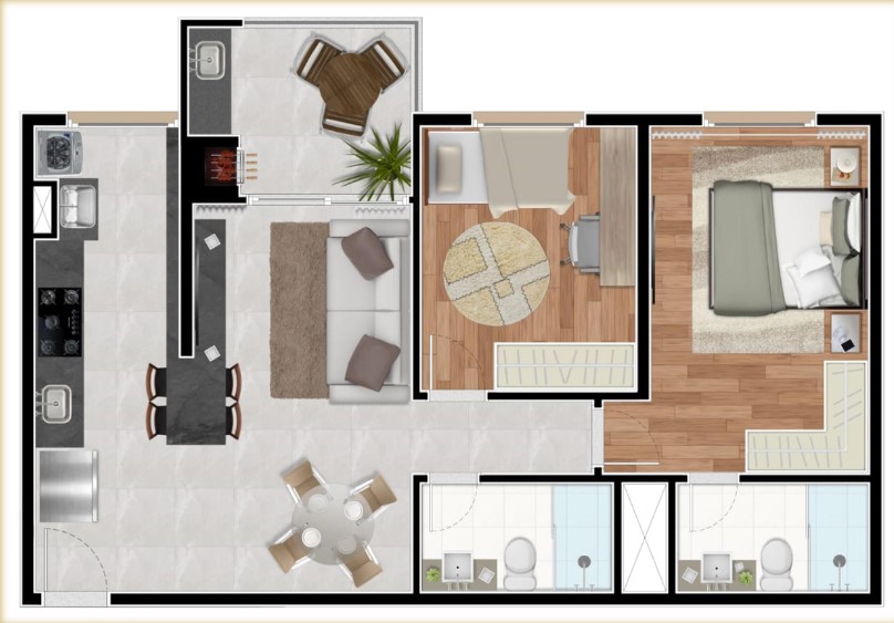 Apartamento à venda com 70m², 2 quartos com vaga - 31