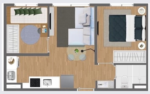 Apartamento à venda com 32m², 2 quartos sem vaga - 18