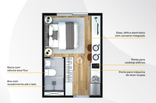Studio à venda com 17m², 0 quartos sem vaga - 32