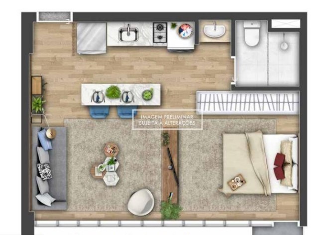 Studio à venda com 38m², 0 quartos sem vaga - 16