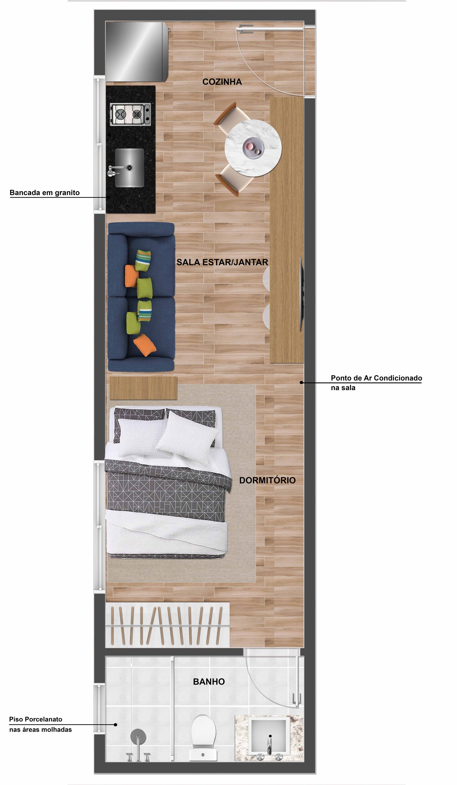 Studio à venda com 24m², 0 quartos sem vaga - 17