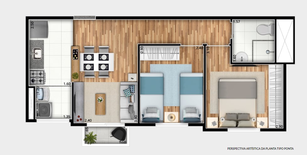 Apartamento à venda com 42m², 2 quartos com vaga - 11